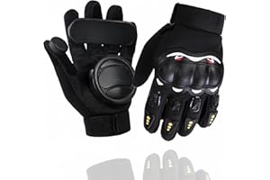 Skateboard Gloves, Skateboard Gloves with Sliders, Longboard Downhill Slide Gloves Outdoor Skate Gloves 3 Slider Available Su