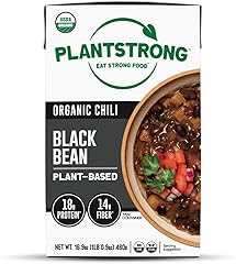 PLANTSTRONG Chili & Stew – USDA Organic, Non-GMO, Plant-Based, Vegan, Gluten-Free, Oil-Free, Lightly Salted, Ready to Heat & 