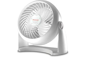 Honeywell HT-904 TurboForce Tabletop Air Circulator Fan, Small, White – Quiet Personal Fan for Home or Office, 3 Speeds and 9