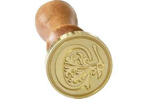 MINGYUESKY Wax Seal Stamp, Classic Alphabet Initial Wax Sealing Stamp Brass Head Wooden Handle for Wedding Party Invitation (Letter G)