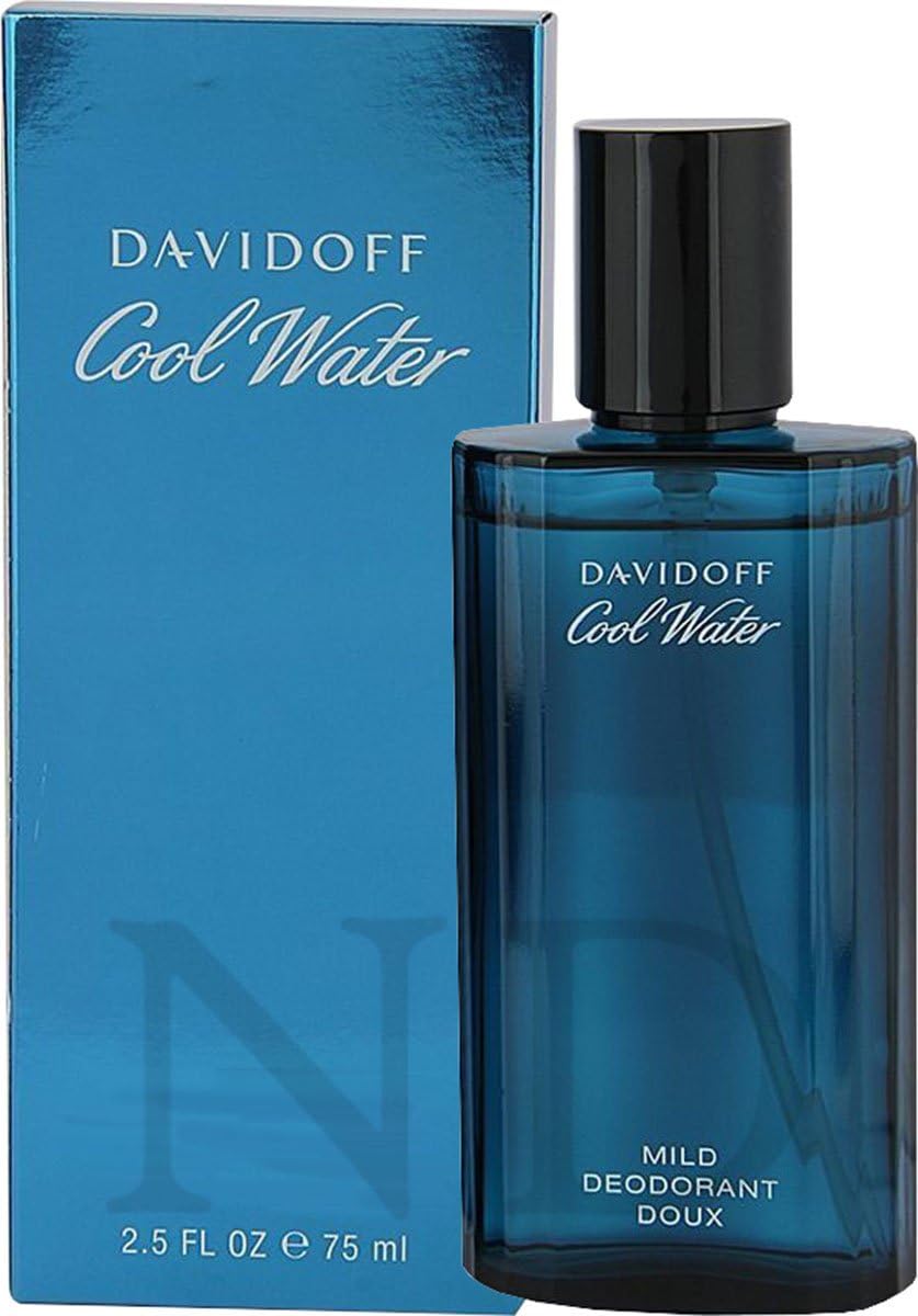 Davidoff Cool Water For Men Mild Deodorant Natural Spray Fragrance 75ml