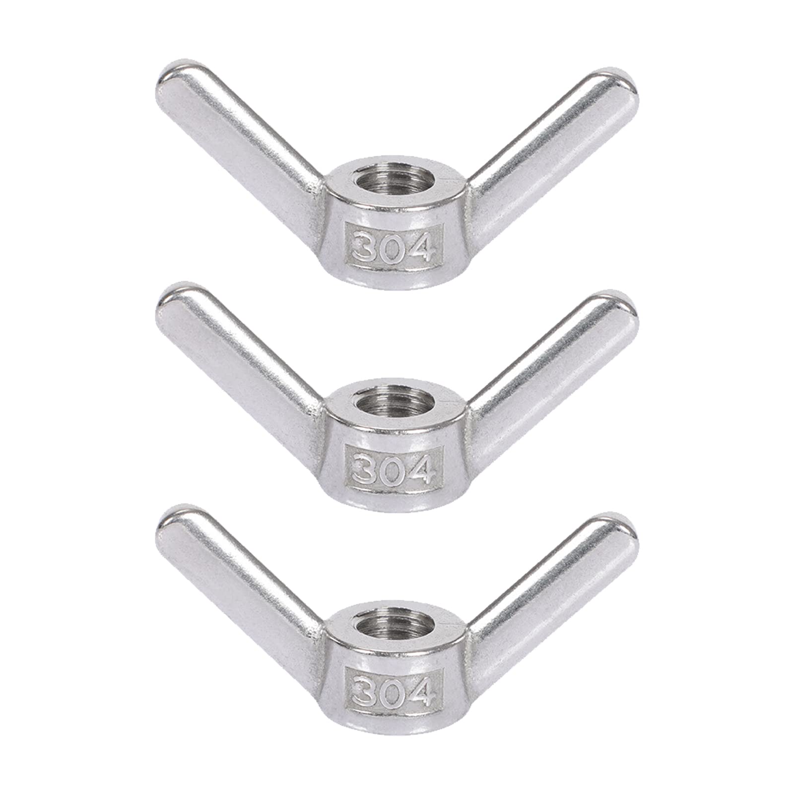 3 Pcs M10 Wing Nuts Stainless Steel Butterfly Nuts Fasteners Parts Screws for Industrial Machines and Systems Electronic Devices