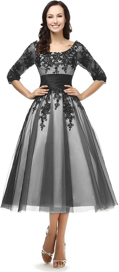 black and white mother of the bride dresses