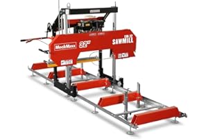 MechMaxx 32" Portable Sawmill, DUCAR 420cc 15HP E-Start Gasoline Engine, 29" Board Width, 13' Track Length, Model SM-32