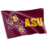 Desert Cactus Arizona State University ASU Flag - 3 x 5 Feet Devils Banner, Indoor/Outdoor Durable Fabric, 100% Polyester Design (Style B)