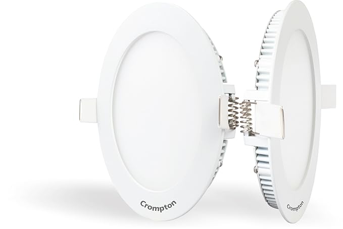 Crompton LSDRMN-CDL-Pro2 Slim Flat 6-Watt LED Panel Light Combo (Pack of 2, Cool Day Light, Round)