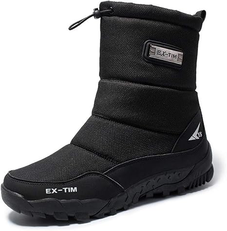 Amazon Co Jp メンズレディース冬滑り止め暖かい雪のブーツ耐水性の靴毛皮はウォーキング ハイキング キャンプ カジュアル 仕事のために裏打ちされています 42 ホーム キッチン