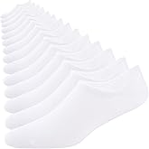 COOVAN No Show Socks for Men 7 Pack Cotton Casual Basic Invisible Socks with Non Slip Grip