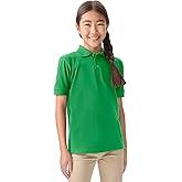 Classroom Uniforms for Boys and Girls, Short Sleeve Pique Polo CR832Y, S, SS Kelly Green