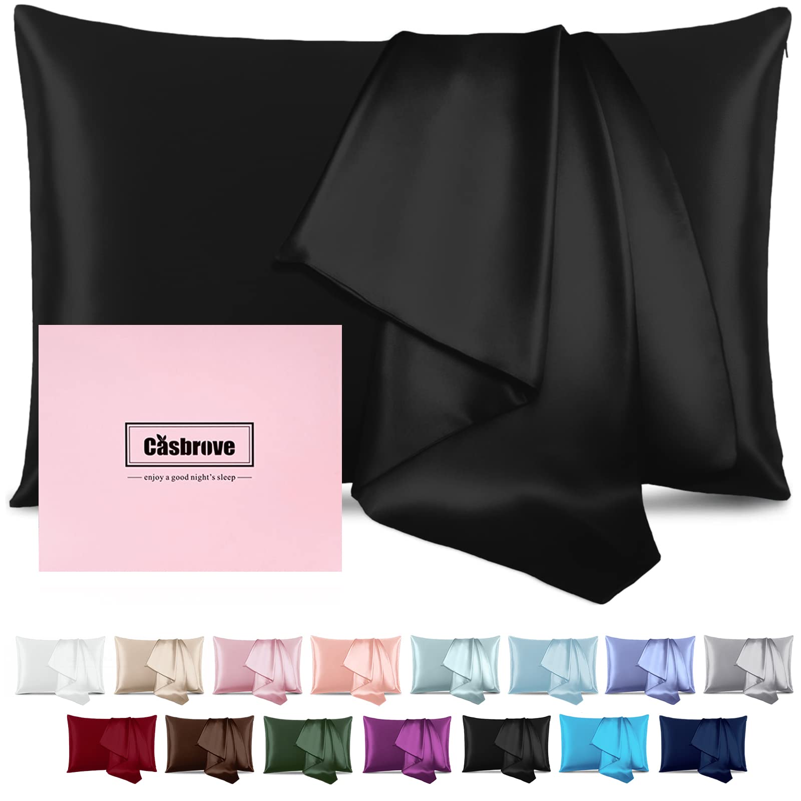 Photo 1 of ***************PILLOW CASE IS ACTUALLY BLUE************
Silk Pillowcase for Hair and Skin Mulberry Silk Pillowcase Soft Breathable Smooth Both Sided Natural Silk Pillowcase with Zipper Beauty Sleep Silk Pillow Case 1 Pack for Gift (Queen, blue)