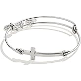 Alex and Ani Spiritual Armor Cross Inline Charm Bangle