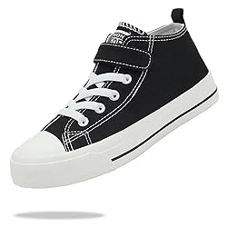 Fefoe Toddler Boys Black Canvas Walking Shoes Kids