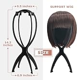 Dreamlover Wig Stands 3 Pack Portable Wig Head for Storage Black view 6