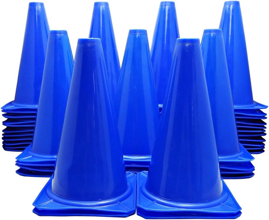 BlueDot Trading Cones (60-Pack), 9-Inch, Blue : Sports & Outdoors