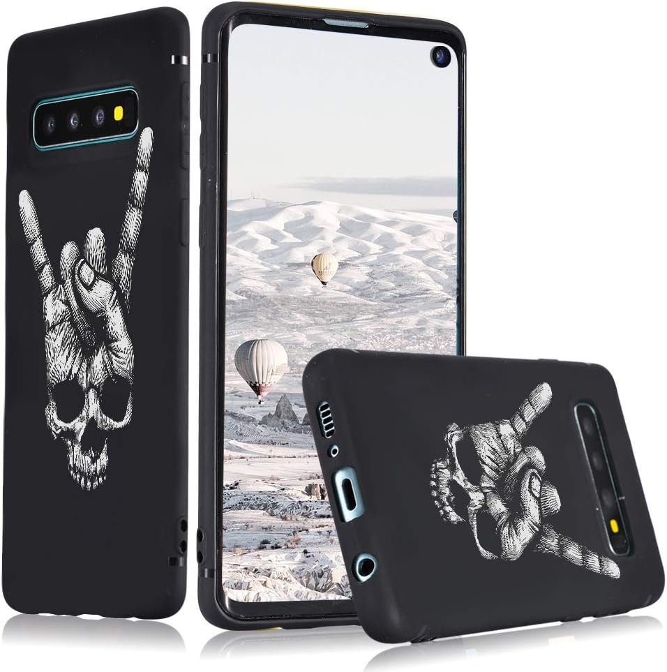 LuGeKe Skull Phone Case Cover for Samsung Galaxy S8 Cool Fingers Printed Phone Cover Shell Frame for Samsung Anti-Scratch and Comfortable(Gothic Skull)
