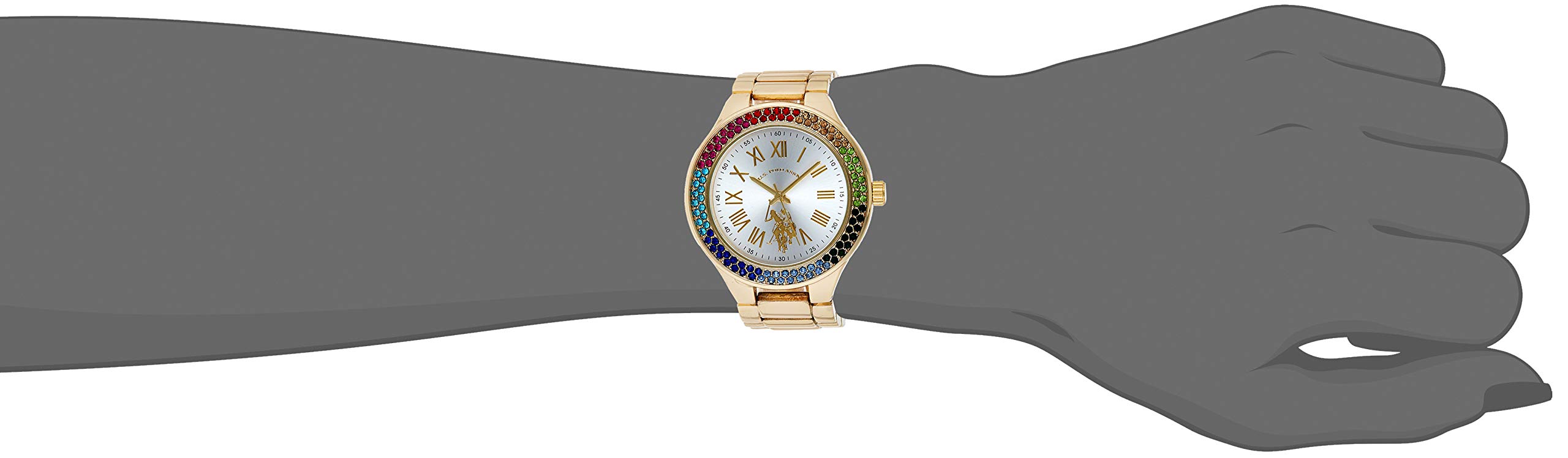 米国ポロ協会。Women 's Quartz Metal and Alloy Casual Watch, Color : gold-toned (モデル: usc40128 )