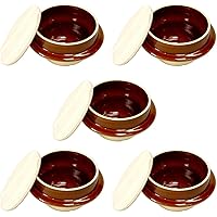 5個セット 蓋物 釜飯容器(一人用) [14 x 8.5cm] 直火 【料亭 旅館 和食器 飲食店 業務用 器 食器】