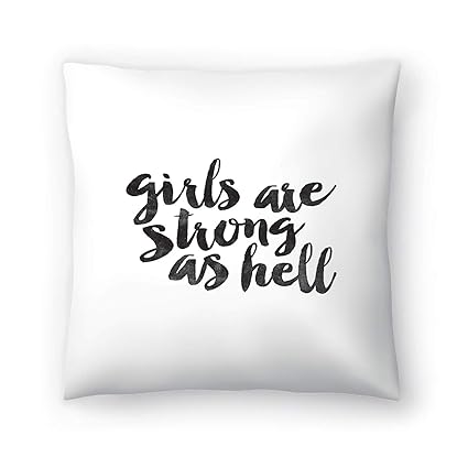  American Flat Girls Are Strong As Hell Pillow By