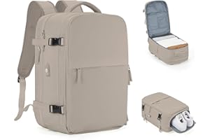 COOFAY Expandable Travel Backpack For Women Men Airline Approved Personal Item Backpack For Airlines Carry On Backpack Flight Approved Waterproof Backpack For Traveling On Airplane Weekender Travel Bag