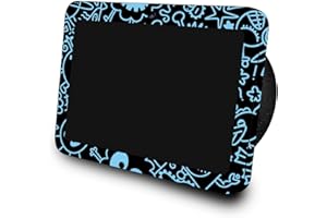 VISION SIGNS & GRAPHICS Skin Compatible with Amazon Echo Show 8 (3rd Gen, 2023) - Dark Monster Doodles - Premium 3M Vinyl Protective Wrap Decal Cover - Easy to Apply | Crafted in The USA by MightySkins