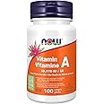 NOW Supplements, Vitamin A 10,000 IU, Eye Health, Essential Nutrition, 100 Softgels