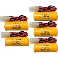 Fire Safety Battery (2 Pack) - 1.2V 1200mAh Ni-CD For Exit Sign Emergency Lights ELB1P201N1 Replacement Battery