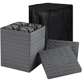 Demreal RV Camper Leveling Blocks 12-Pack, Stabilizer, Jack Pads, Gray | Heavy Duty, Supports Up to 40,000 lbs Distributed, Interlocking, Anti-Slip Grip, Carry Bag, Fits Trailers &amp; Motorhomes