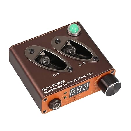 Dragonhawk 3A LED Digital Tattoo Power Supply tätowieren Netzteil Netzgerät Dual Connect with Power Adapter for Tattoo Machin