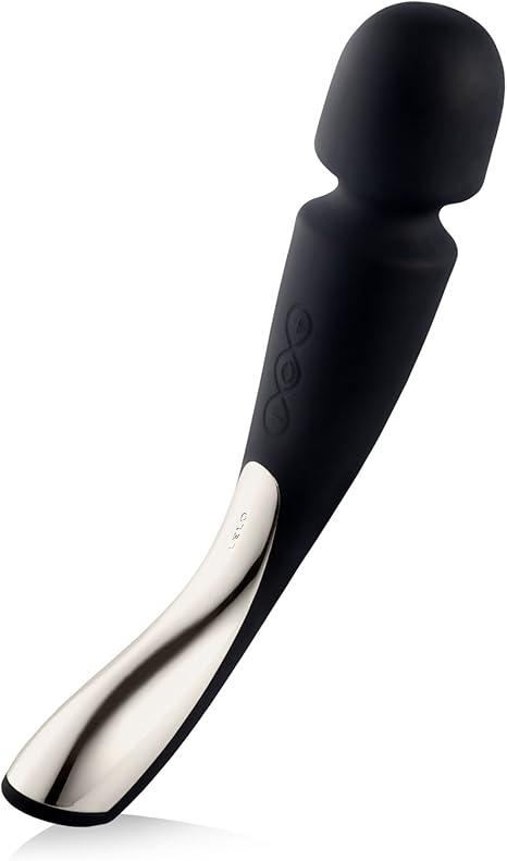 Amazon Com Lelo Smart Wand High Power Body Massage Vibrator Compact Medium Size Black Health Personal Care