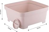 Minky 11L Washing Up Bowl with Plug & Strainer Dusty Pink UK Made view 2