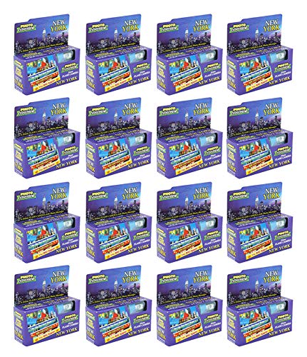 New York 35mm Disposable Film Camera ISO 400 Flash 24 Exposures (20-Pack)