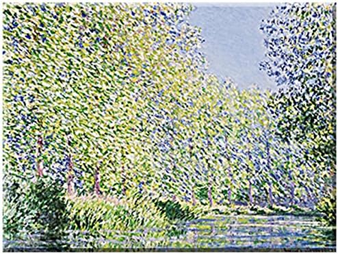 Epte, River At Giverny By Claude Monet, 80 cm X 60 cm Size, GICLEE, Print On Canvas Digital Printing, with Stretcher Frame, Canvas Finished Screen, and Pictures, French Impressionist, from The Museum of Art