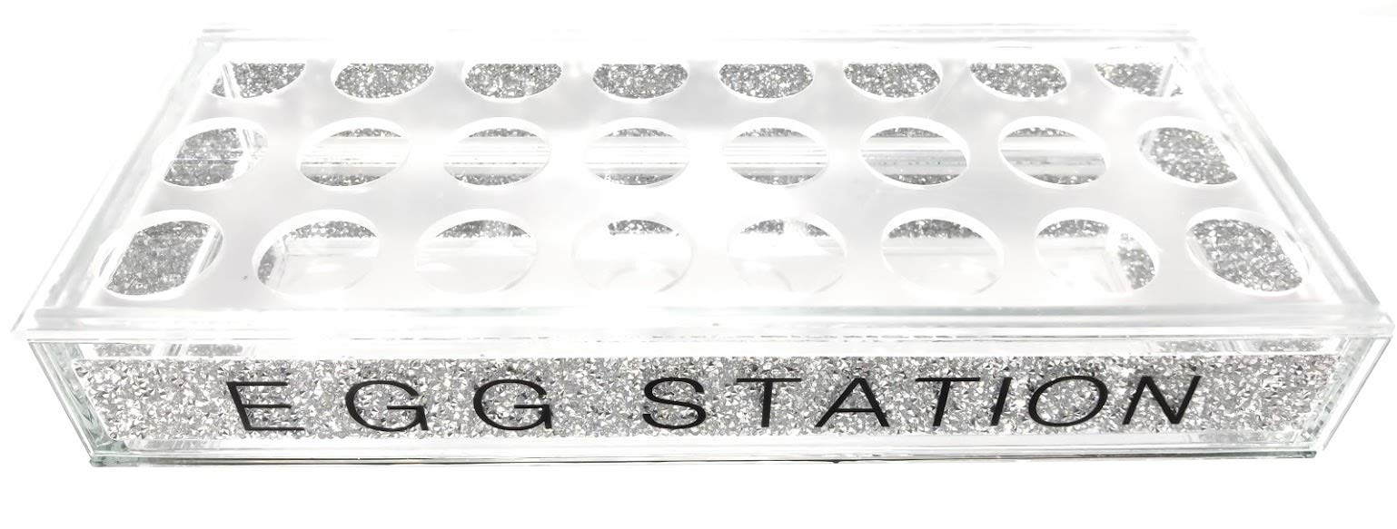 Crushed Diamond Silver Glass Ornament - Versatile Home Decor and Gift Set (24pcs)