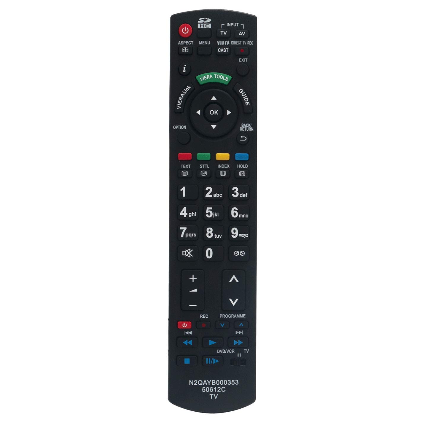 VINABTY N2QAYB000353 Remote Control Replacement for Panasonic Viera TV TX-P42G15B TXP42G10B TX-P46G10B TX-P50G10B TX-P50S20B TH-32LRG20E