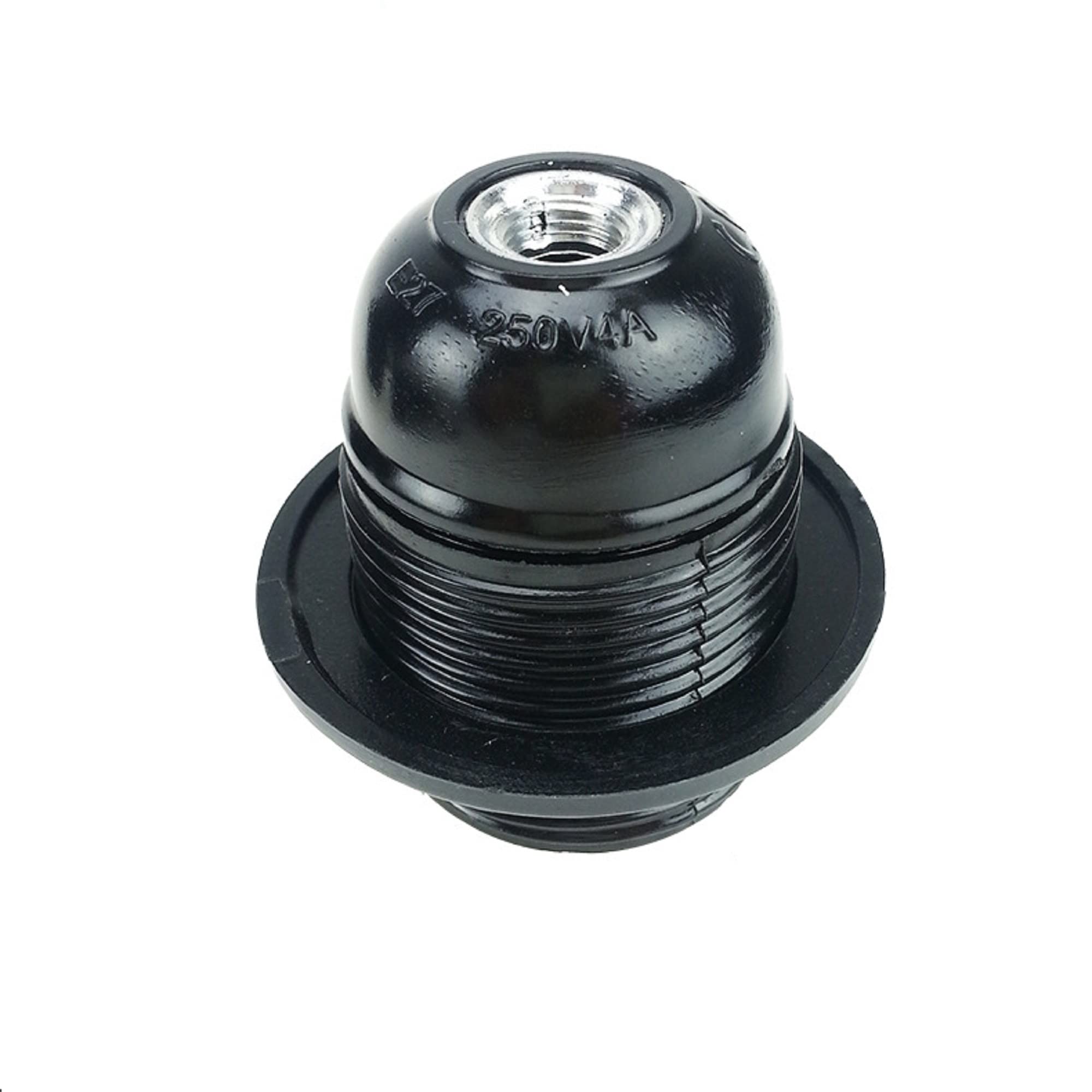 Edison Screw ES E27 Light Bulb Lampholder Socket Black Bakelite Style