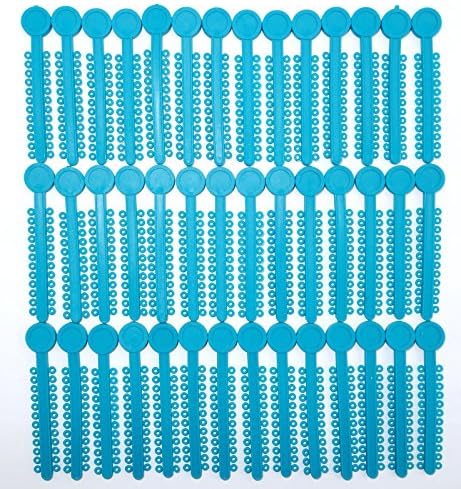 1 Pack Dental Orthodontic Ligature Ties Braces Elastomeric (42 mini sticks with 24 ties = 1008 ties) SELECT COLOR Manufactured in the USA (Turquoise)
