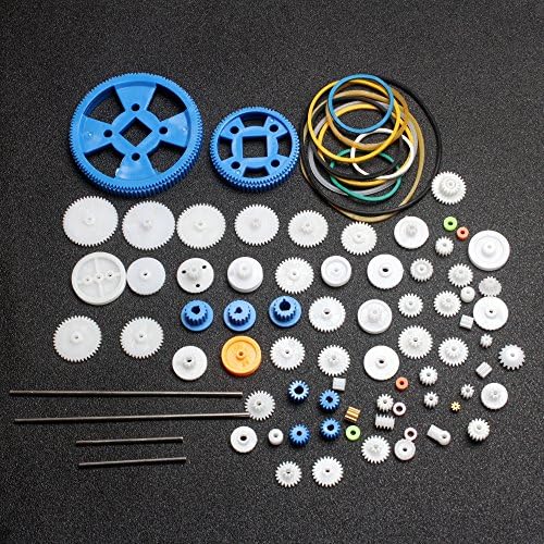 ELEDIY 90Pcs Plastic Gear Kit Motor Gear Sets For DIY Car Robot