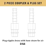 Sukudon 8 mm Quick Coupling Plug Nipple Brass Compressed Air Accessory view 5