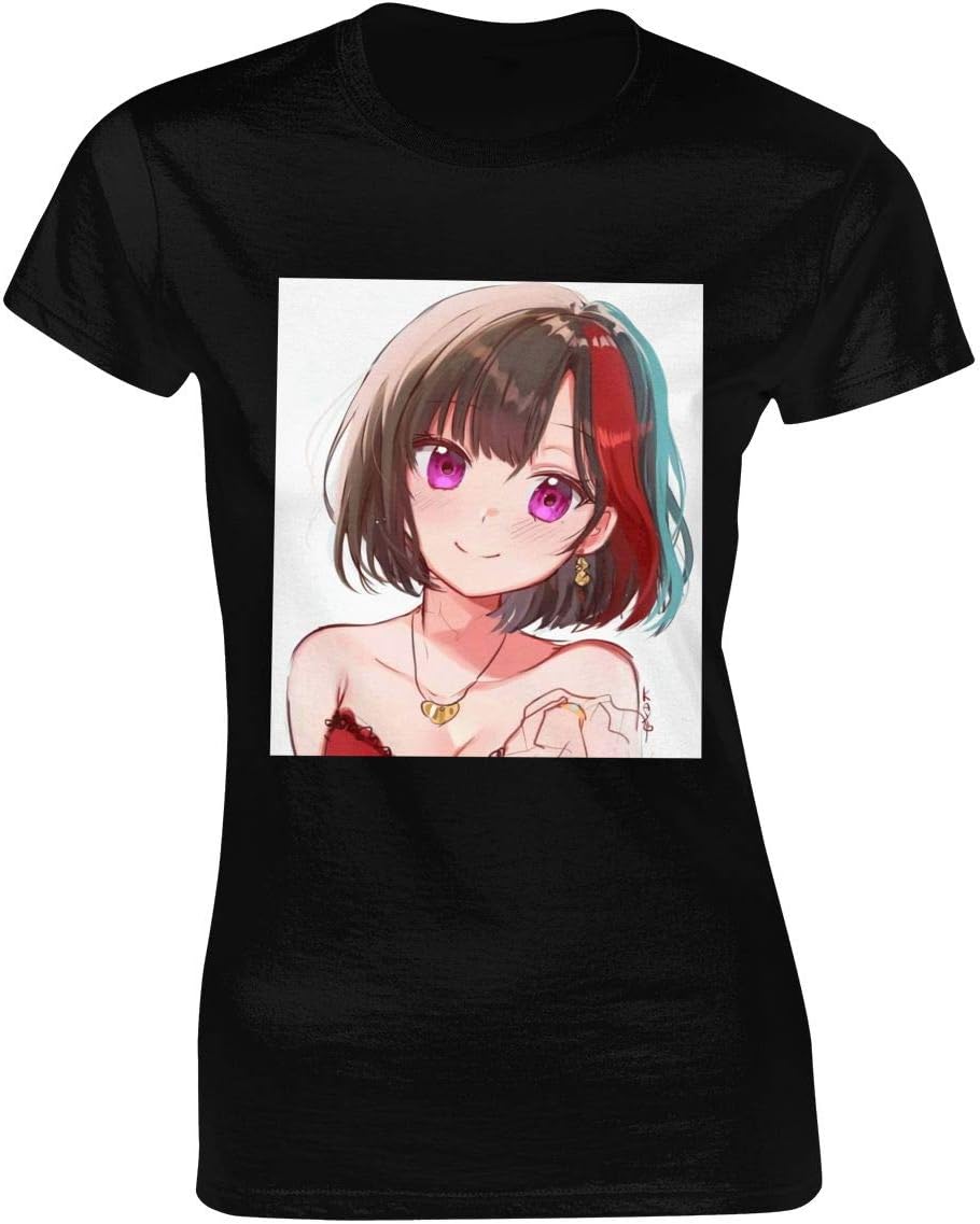 Hentai Haven Woman's Fashion Shirt Casual Short Sleeve T-Shirt Black