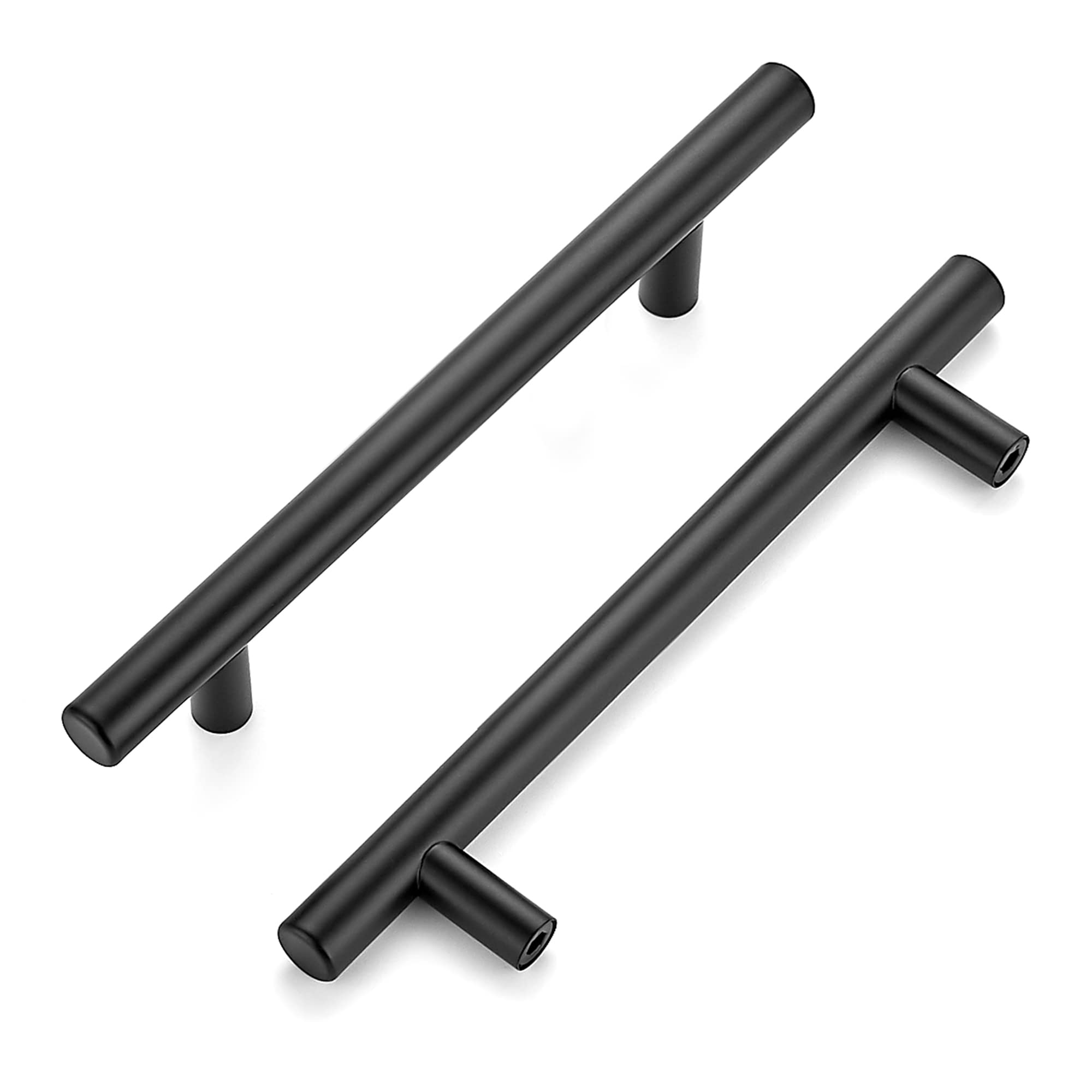 Photo 1 of Ravinte 45 Pack | 7.38'' Cabinet Pulls Matte Black Stainless Steel Kitchen Drawer Pulls Cupboard Pulls Cabinet Handles 7.38”Length with 5” Hole Center
