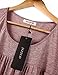 Jazzco Women's Scoop Neck Short Sleeve Pleated Blouse T Shirt