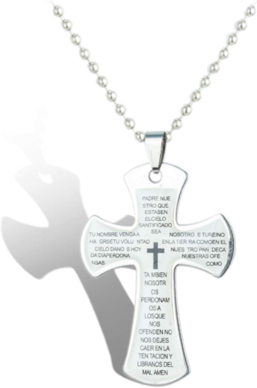 Waama Jewels White Jesus Christ Cross Pendant Locket for Boys and Girls