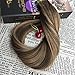 Moresoo Ombre Tape in Extensions Human Hair Dark Brown Rooted Balayage Hair Extensions Brown to Caramel Blonde with Brown Human Hair Extensions Tape in Real Hair 14 Inch #4/27/4 20pcs 50g