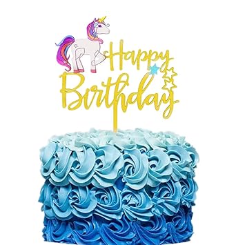 Jevenis Cutiee Unicorn Happy Birthday Cake Topper Unicorn Cake