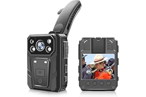 CAMMHD 1296P HD Body Camera with Audio and Video Wearable 15Hours, 64GB Waterproof Night Vision Patrol Body Camera for Law En