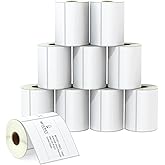 BETCKEY - 4" x 4" (102 mm x 102 mm) Shipping & Large Square Labels Compatible with Zebra & Rollo Label Printer,Premium Adhesive & Perforated [10 Rolls, 3500 Labels]