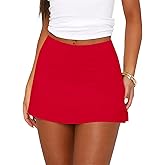 Lomon Y2k Mini Skirts for Women with Shorts Underneath Bodycon Skorts Sexy Club Date Night Outfits Trendy 2026 Streetwear