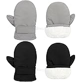 qikqik Toddler Snow Mittens Toddler Waterproof Gloves Infant Baby Winter Mittens Warm Fleece Kids Snow Gloves for Toddlers