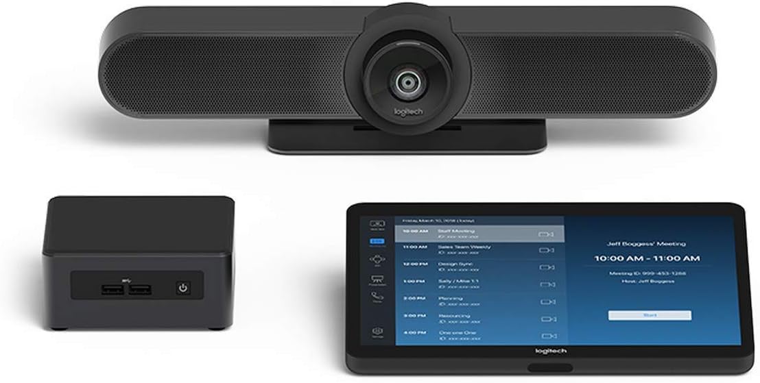 logitech Compatible with Zoom Small Rooms, Tap Video Conferencing System