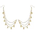 Jwellmart Indian Bollywood Gold Plated Faux Pearl Ear Chains for Earring Support Traditional Jewelry